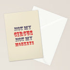 NOT MY CIRCUS NOT MY MONKEYS (Color) Stationery Card Gallery Image 2