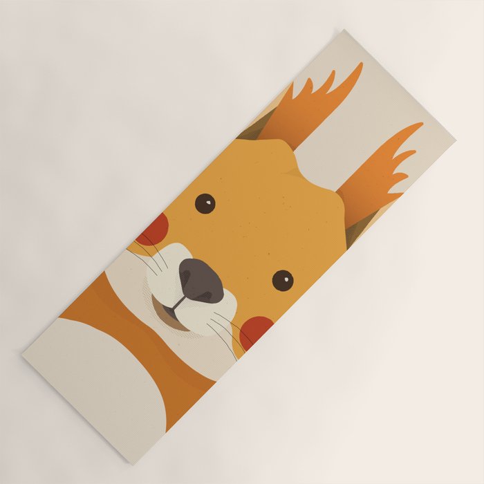 Red Squirrel Animal Portrait Yoga Mat Gallery Image 1