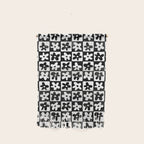 Black and white checkered floral pattern art Wall Hanging Gallery Image 1