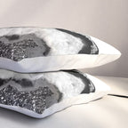 Gray Black White Agate Glitter Glamor #2 (Faux Glitter) #gem #decor #art #society6 Pillow Sham Gallery Image 3