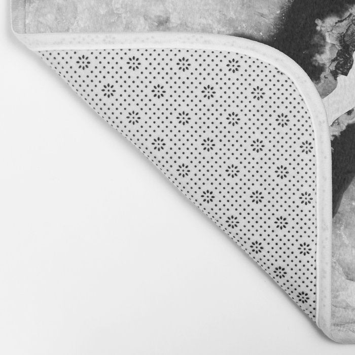 Gray Black White Agate Glitter Glamor #2 (Faux Glitter) #gem #decor #art #society6 Bath Mat Gallery Image 2