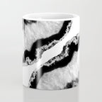 Gray Black White Agate Glitter Glamor #2 (Faux Glitter) #gem #decor #art #society6 Coffee Mug Gallery Image 4