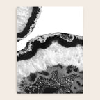 Gray Black White Agate Glitter Glamor #2 (Faux Glitter) #gem #decor #art #society6 Notebook Gallery Image 4