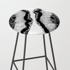 Gray Black White Agate Glitter Glamor #2 (Faux Glitter) #gem #decor #art #society6 Stool Gallery Image 2