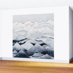 Mountains 2 - Gold Colored Lines Wall Mural Gallery Image 2