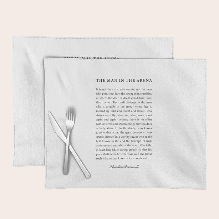 The Man In The Arena Placemat Gallery Image 1