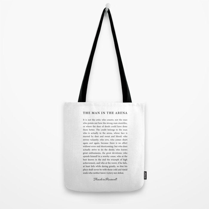 The Man In The Arena Tote Bag Gallery Image 2