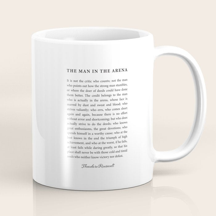 The Man In The Arena Coffee Mug Gallery Image 1