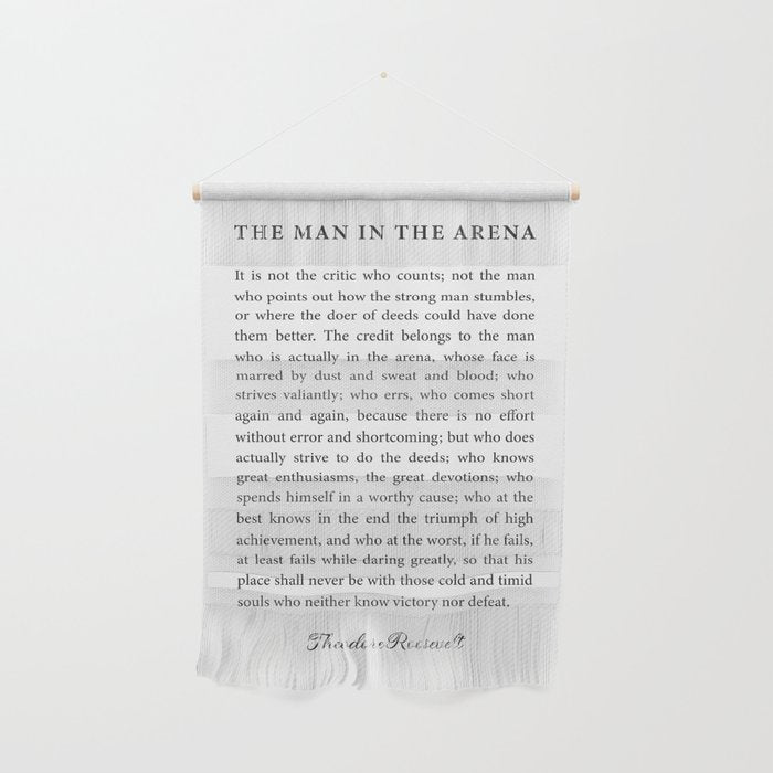 The Man In The Arena Wall Hanging Gallery Image 1