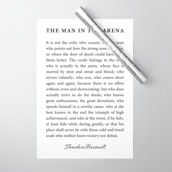 The Man In The Arena Wrapping Paper Gallery Image 1