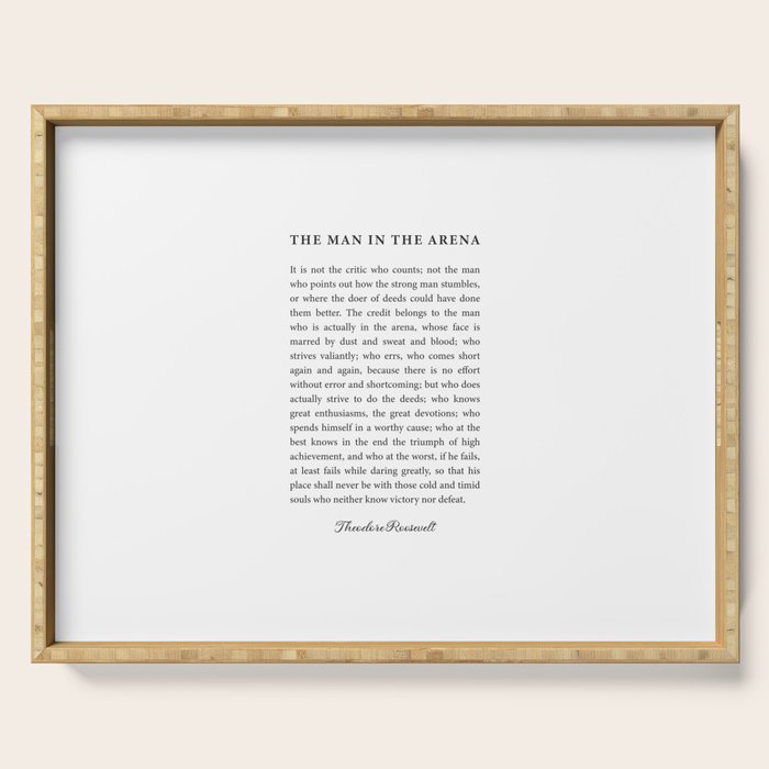 The Man In The Arena Serving Tray Gallery Image 1