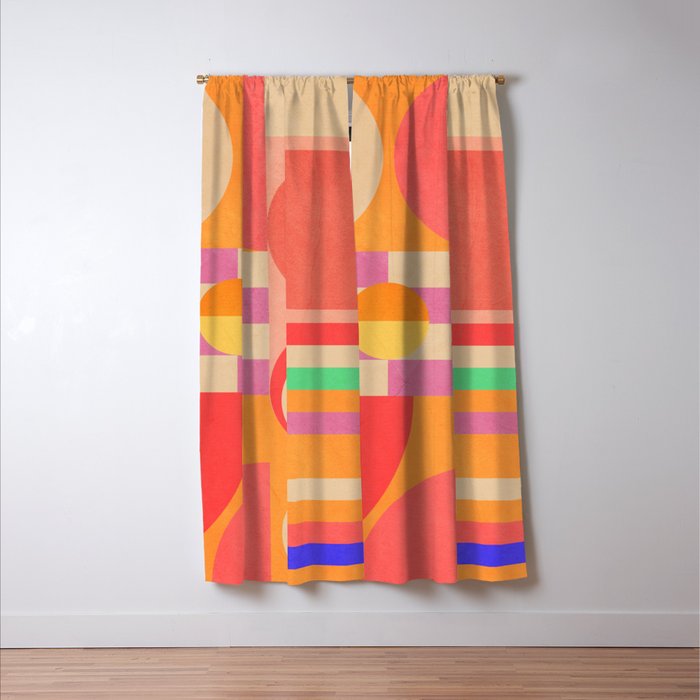 Geometric Shapes 185 Window Curtain Gallery Image 3