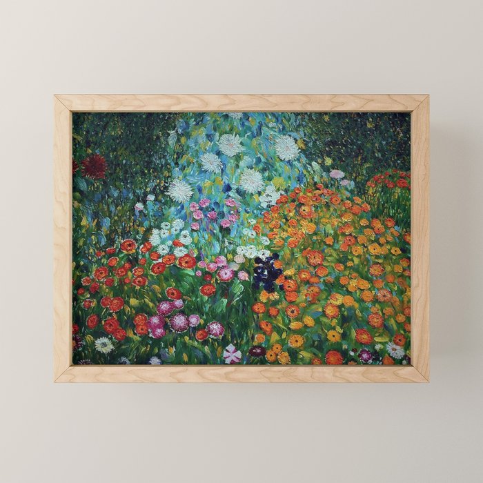 Flower Garden Riot of Colors by Gustav Klimt Mini Art Print Gallery Image 1