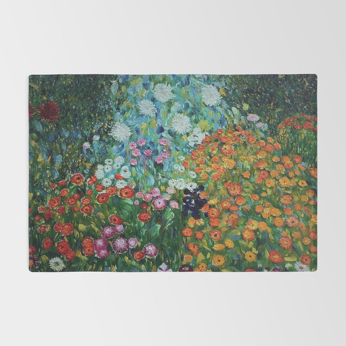 Flower Garden Riot of Colors by Gustav Klimt Rug Gallery Image 2