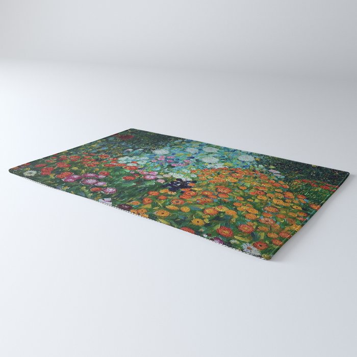 Flower Garden Riot of Colors by Gustav Klimt Rug Gallery Image 3