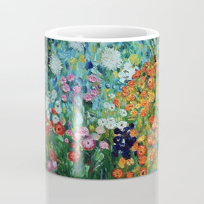 Flower Garden Riot of Colors by Gustav Klimt Coffee Mug Gallery Image 4