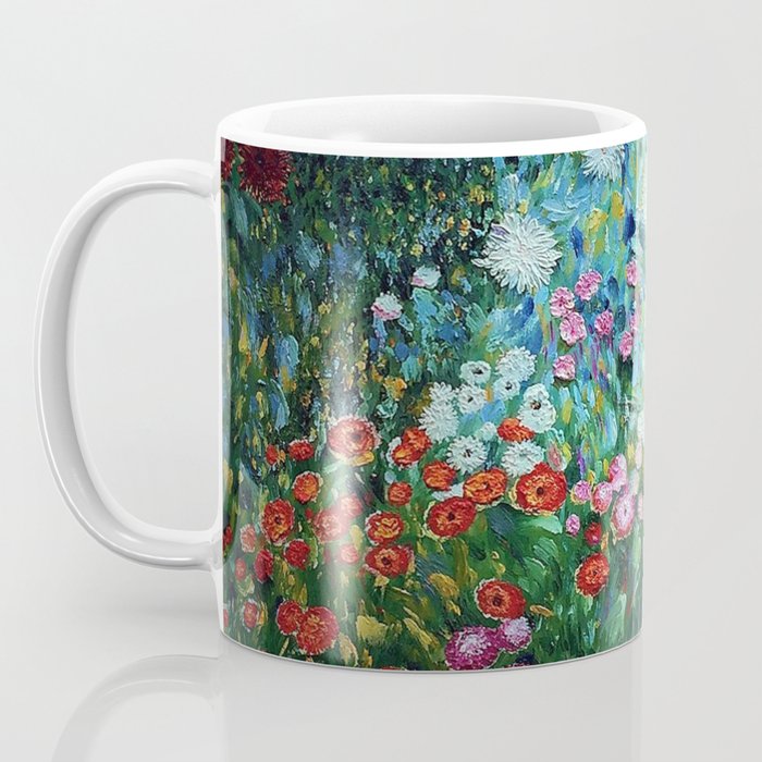 Flower Garden Riot of Colors by Gustav Klimt Coffee Mug Gallery Image 3