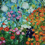 Flower Garden Riot of Colors by Gustav Klimt Coffee Mug Gallery Image 2