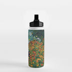 Flower Garden Riot of Colors by Gustav Klimt Water Bottle Gallery Image 2