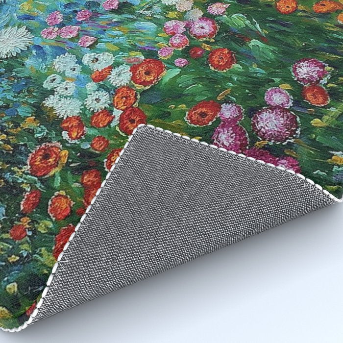 Flower Garden Riot of Colors by Gustav Klimt Rug Gallery Image 4