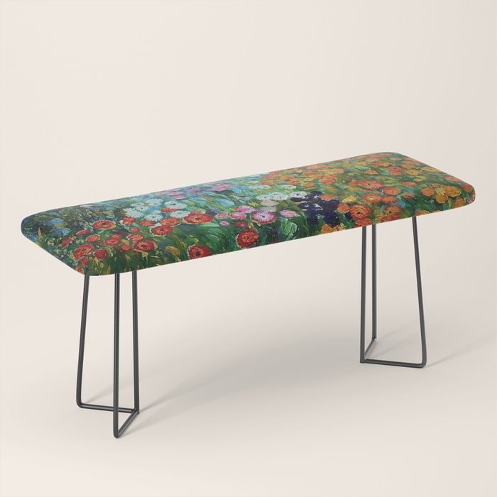 Flower Garden Riot of Colors by Gustav Klimt Bench Gallery Image 1