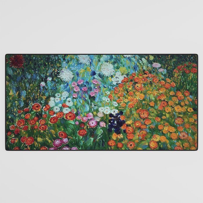 Flower Garden Riot of Colors by Gustav Klimt Desk Mat Gallery Image 3