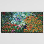 Flower Garden Riot of Colors by Gustav Klimt Desk Mat Gallery Image 3
