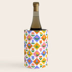 Retro colorful geometric flower art pattern Wine Chiller Gallery Image 2