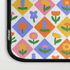 Retro colorful geometric flower art pattern Laptop Sleeve Gallery Image 3