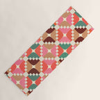Winter Retro Quilt Pattern Yoga Mat Gallery Image 1