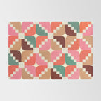 Winter Retro Quilt Pattern Rug Gallery Image 2