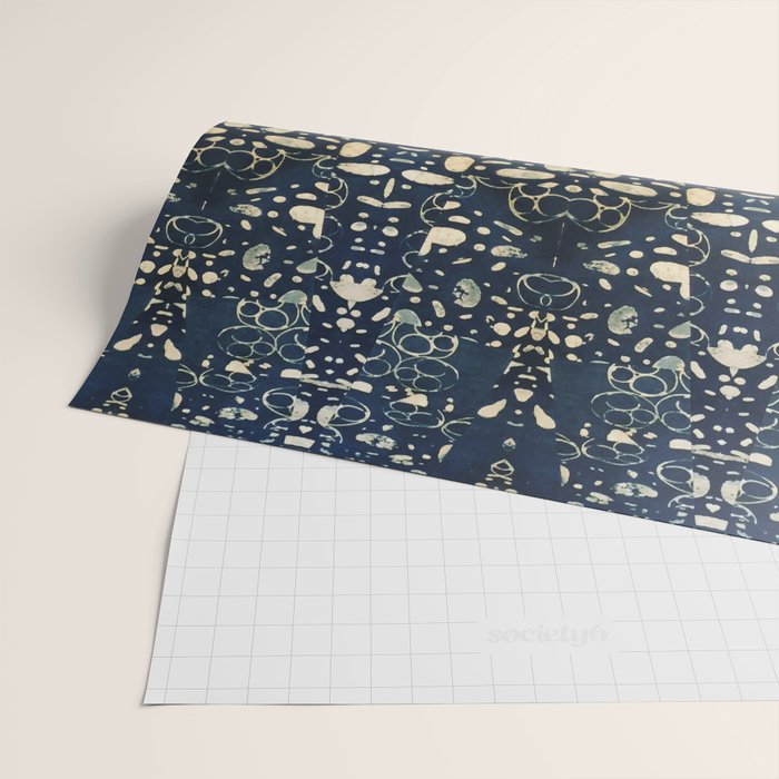 Dark Indigo Batik Wrapping Paper Gallery Image 2