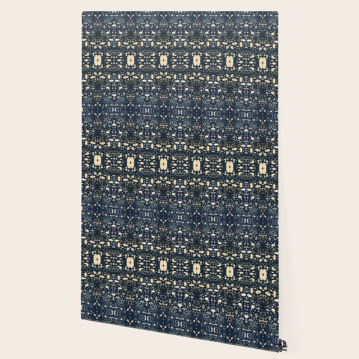 Dark Indigo Batik Wallpaper Gallery Image 2