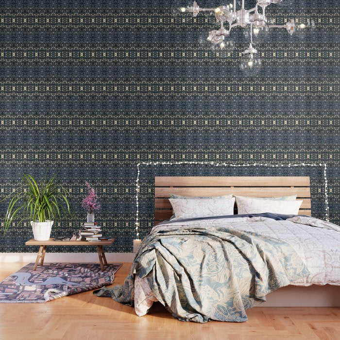 Dark Indigo Batik Wallpaper Gallery Image 3