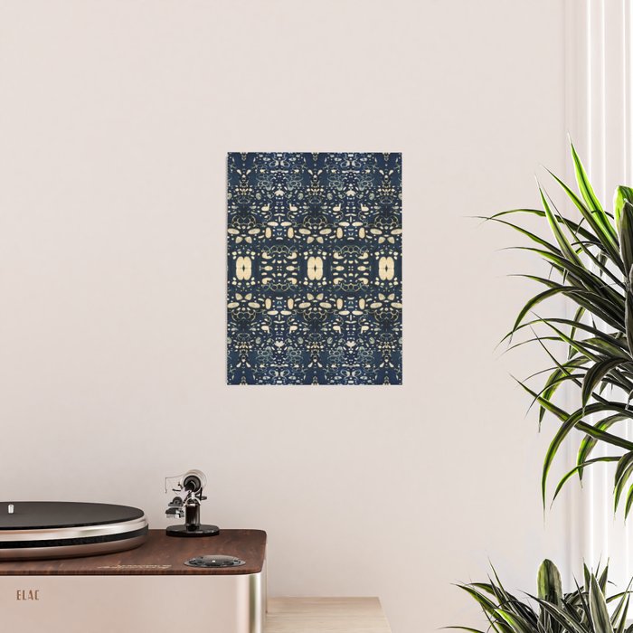 Dark Indigo Batik Poster Gallery Image 2