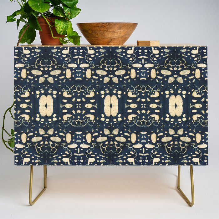 Dark Indigo Batik Credenza Gallery Image 1