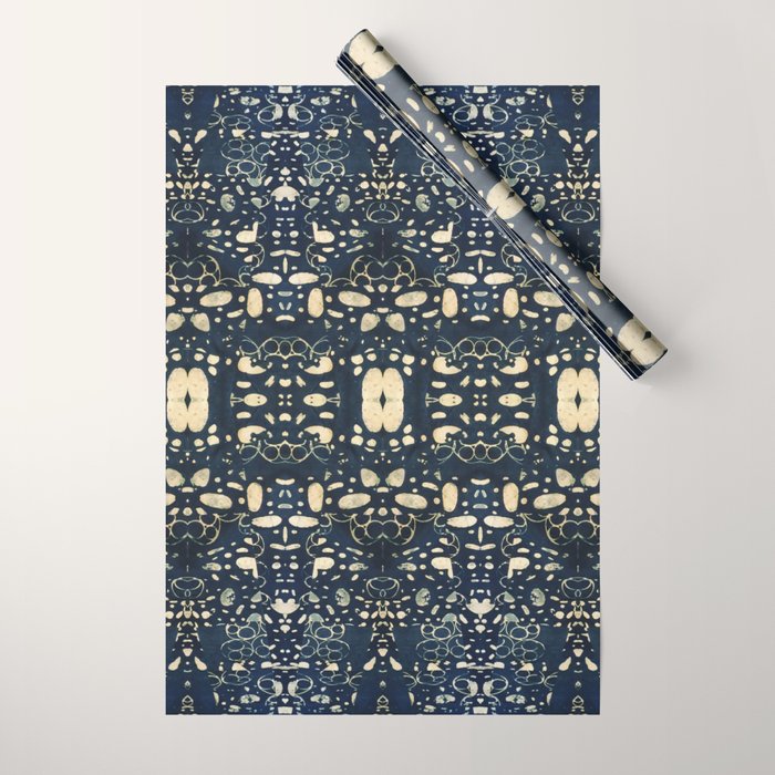 Dark Indigo Batik Wrapping Paper Gallery Image 1
