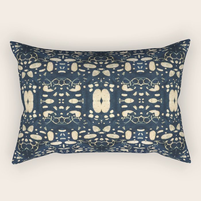 Dark Indigo Batik Rectangular Pillow Gallery Image 2