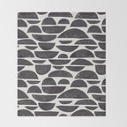 Abstract Linocut Pattern #4 Throw Blanket Gallery Image 2
