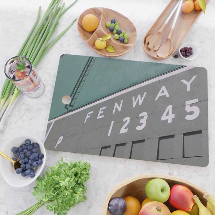 Fenwall -- Boston Fenway Park Wall, Green Monster, Red Sox Cutting Board Gallery Image 2