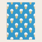 Polar Bear Ice Cream Pattern Poster Gallery Image 4