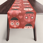 Love Bug Ladybugs - Valentines Day Colors Table Runner Gallery Image 1