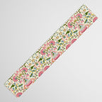 William Morris Vintage Lodden Blush Pink & Woad Blue Table Runner Gallery Image 3