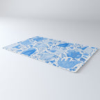 Winter Forest Woodland Animals in Blue Rug Gallery Image 3