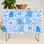 Winter Forest Woodland Animals in Blue Credenza Gallery Image 1