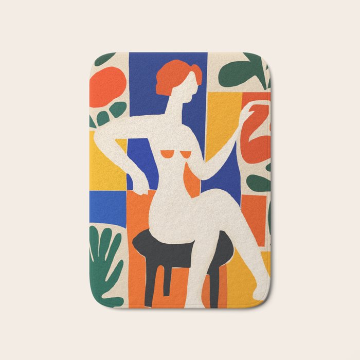 Sitting Muse cut out Bath Mat Gallery Image 1
