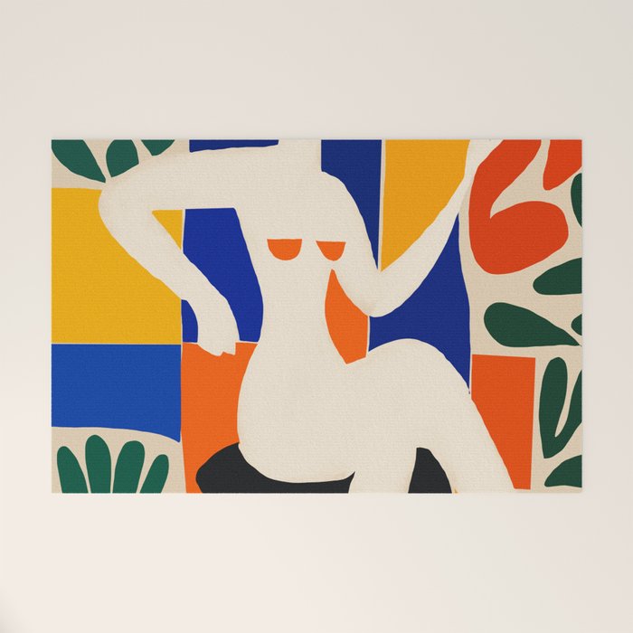 Sitting Muse cut out Welcome Mat Gallery Image 1