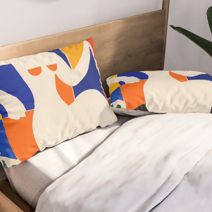 Sitting Muse cut out Pillow Sham Gallery Image 2