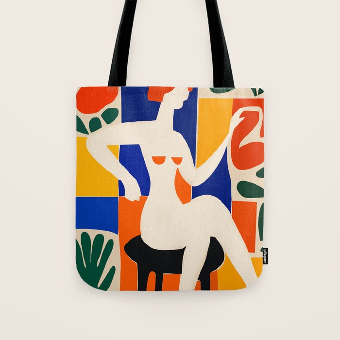 Sitting Muse cut out Tote Bag Gallery Image 1