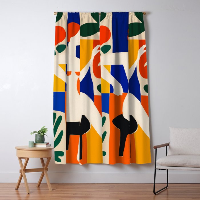 Sitting Muse cut out Window Curtain Gallery Image 5